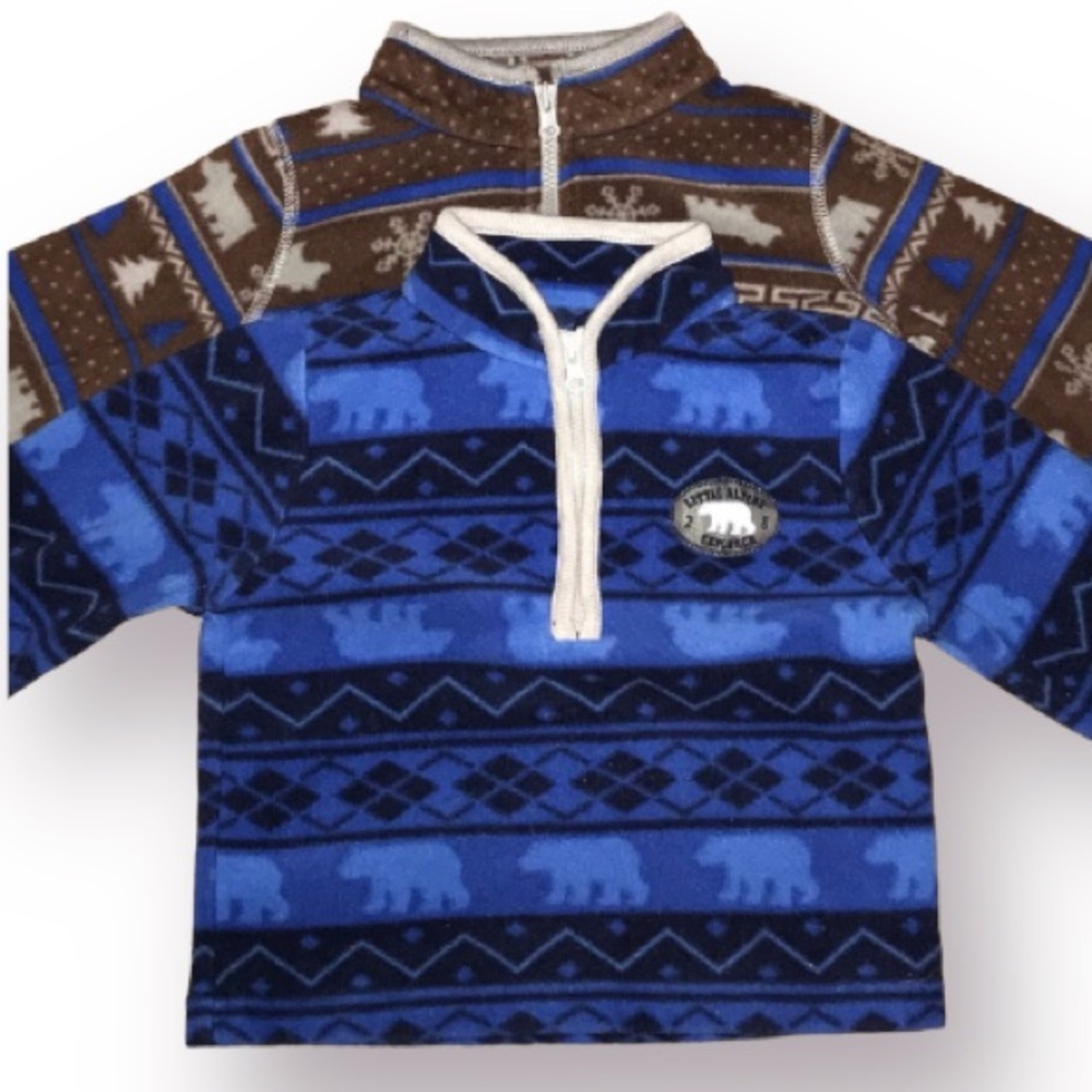 2 Carters Zip Up Sweatshirts Bundle